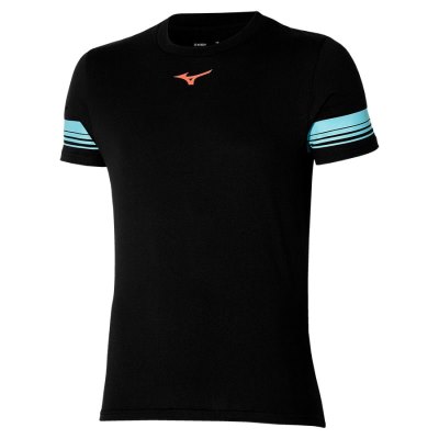 Camisa Mizuno Athletics Tee Hombre Negros - Chile M547NJHUDE